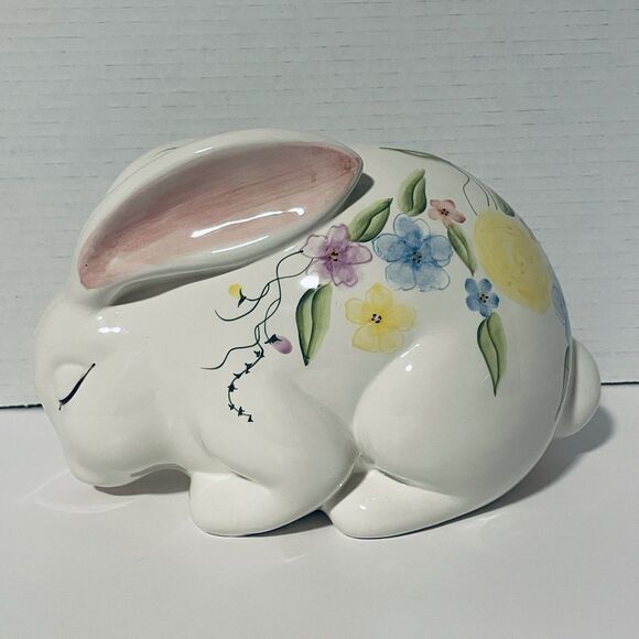 Vintage CRACKER BARREL EXCLUSIVE Easter Porcelain Piggy Bank Original Box - Picture 5 of 9